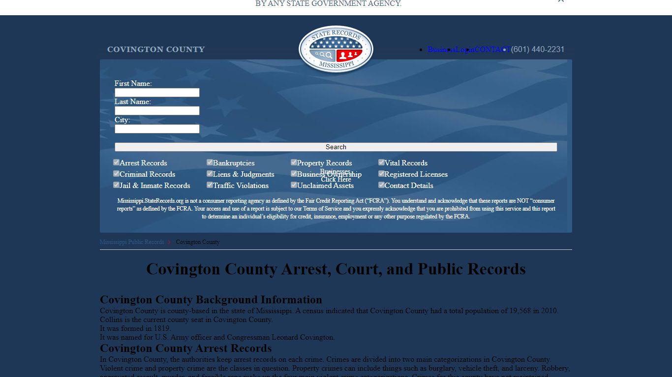 Covington County Arrest, Court, and Public Records